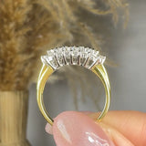 "Tressia" 0.96 Carat Round Cut Natural Bespoke Diamond Half Eternity Ring MDR4542