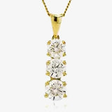 Trilogy- Three stone pendant with an open loop HEERA