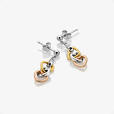 Trio Triple Heart Earrings - Gold Plated Hot Diamonds