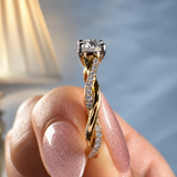 "Imperial" 1 Carat Round Cut Shoulder Lab Grown Diamond Engagement Ring HLR562