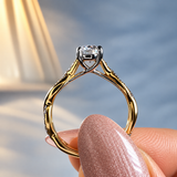 "Imperial" 1 Carat Round Cut Shoulder Lab Grown Diamond Engagement Ring HLR562