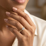 "Imperial" 1 Carat Round Cut Shoulder Lab Grown Diamond Engagement Ring HLR562