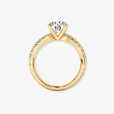 "Imperial" 1 Carat Round Cut Shoulder Lab Grown Diamond Engagement Ring HLR562