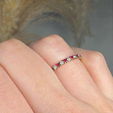 "Vae" Ruby 0.3 Carat Natural Diamond Half Eternity Ring HR1719 HEERA DIAMONDS