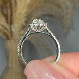 "Valenne" 0.5 Carat Round Cut Natural Diamond Shoulder Engagement Ring HR1948