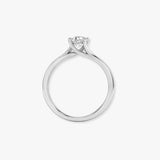 "Valentine" Round Cut 2 Carat Twisted Shoulder Platinum Engagement Ring SSRB06