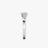 "Valentine" Round Cut 2 Carat Twisted Shoulder Platinum Engagement Ring SSRB06