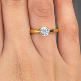 "Valoura" 0.50 Carat Round Cut Natural Diamond Solitaire Engagement Ring MDC497