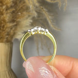 "Valtique" 0.50 Carat Round Cut Natural Diamond Trilogy Engagement Ring MDR4104