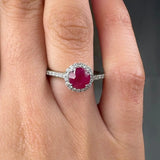 "Valyra" Round Cut 1.3 Carat Diamond Shoulder Engagement Ring HR67 HEERA DIAMONDS