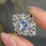 "Valyss" Tanzanite 0.7 Carat Oval Cut Diamond Engagement Ring RAM801R HEERA DIAMONDS