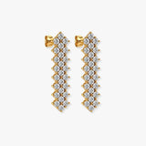 "Vanya" 3 CT Drop Diamond Earrings