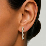 "Vanya" 3 CT Drop Diamond Earrings