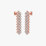 "Vanya" 3 CT Drop Diamond Earrings