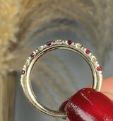 "Velior" Ruby 0.34 Carat Natural Diamond Half Eternity Ring HR374 HEERA DIAMONDS