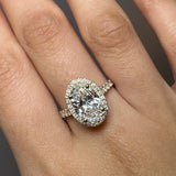 "Veloria" 2.50 Carat Oval Cut 18K Yellow Gold Diamond Shoulder Engagement Ring HAOC07 HEERA DIAMONDS