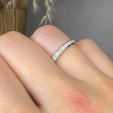 "Veloura" 0.79 Carat Round Cut Natural Diamond Half Eternity Rings MDR377 HEERA DIAMONDS