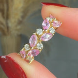 "Veltryn" Pink 1.24 Carat Lab Grown Diamond Half Eternity Ring HLR177 HEERA DIAMONDS