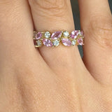 "Veltryn" Pink 1.24 Carat Lab Grown Diamond Half Eternity Ring HLR177