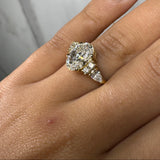 "Venny" Oval Cut 3 Carat Diamond Shoulder Engagement Ring HEERA DIAMONDS
