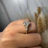 "Venny" Oval Cut 3 Carat Diamond Shoulder Engagement Ring HEERA DIAMONDS