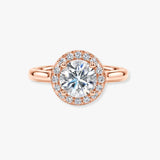 "Venus" 1 carat Halo Round Brilliant Cut Diamond Engagement Ring HARB18