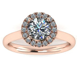 "Venus" Halo Round Brilliant Cut Diamond Engagement Ring HARB18 - HEERA DIAMONDS