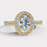 "Veronica" 1.75 Carat Oval Cut Diamond Matching Bridal Set Engagement Ring HEERA DIAMONDS
