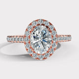 "Veronica" 1.75 Carat Oval Cut Diamond Matching Bridal Set Engagement Ring HEERA DIAMONDS