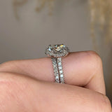 "Veronica" 1.75 Carat Oval Cut Diamond Matching Bridal Set Eternity Engagement Ring - HEERA DIAMONDS