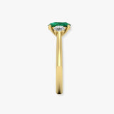 "Vexael" Green 2.9 Carat Oval Cut Trilogy Natural Diamond Engagement Ring HM1480
