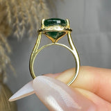 "Vexil" Emerald Green 5.56 Carat Pear Cut Natural Diamond Engagement Ring HR841 HEERA DIAMONDS