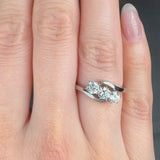 "Veyra" 0.72 Carat Round Cut Natural Diamond Trilogy Engagement Ring MDR4579