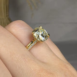 "Vezara" 3.65 Carat Round Cut Natural Diamond Shoulder Engagement Ring RAM1259R HEERA DIAMONDS