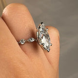 "Victoria" 2.03 Carat Marquise Cut Platinum Diamond Shoulder Engagement Ring HLR554 HEERA DIAMONDS