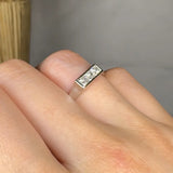 "Vionara" 0.56 Carat Princess Cut Natural Diamond Half Eternity Ring MDR4193