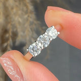 "Virellia" 0.66 Carat Round Cut Natural Diamond Trilogy Engagement Ring MDR3613