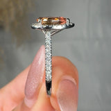 "Vireon" Brown Sapphire 1.2 Carat Pear Cut Natural Diamond Shoulder Engagement Ring HR1472 HEERA DIAMONDS