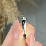 "Virestaine" 0.67 Carat  Round Cut Natural Diamond Trilogy Engagement Ring MDR3752