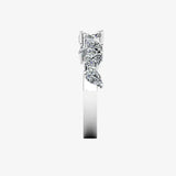 "Vivian" 1.00ct Pear Cut Pattern Diamond Half Eternity Diamond Ring ET3