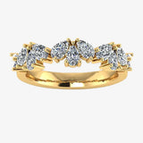 "Vivian" 1.00ct Pear Cut Pattern Diamond Half Eternity Diamond Ring ET3