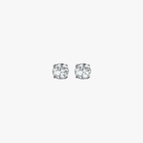 White Topaz Solitaire Earrings Hot Diamonds