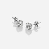 White Topaz Solitaire Earrings Hot Diamonds
