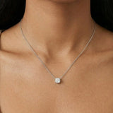 White Topaz Solitaire Necklace