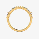 "Willow" Wave Shaped with Marquise 0.50ct Diamond Eternity Ring ET7