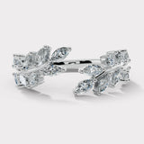 "Wren" Leaf and Branch 0.85ct Diamond Open Eternity Ring ET58