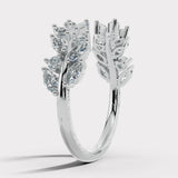 "Wren" Leaf and Branch 0.85ct Diamond Open Eternity Ring ET58