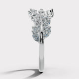 "Wren" Leaf and Branch 0.85ct Diamond Open Eternity Ring ET58