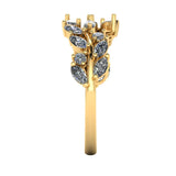 "Wren" Leaf Diamonds and Branch Shaped Open Eternity Ring E58 - HEERA DIAMONDS