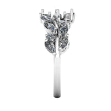 "Wren" Leaf Diamonds and Branch Shaped Open Eternity Ring E58 - HEERA DIAMONDS